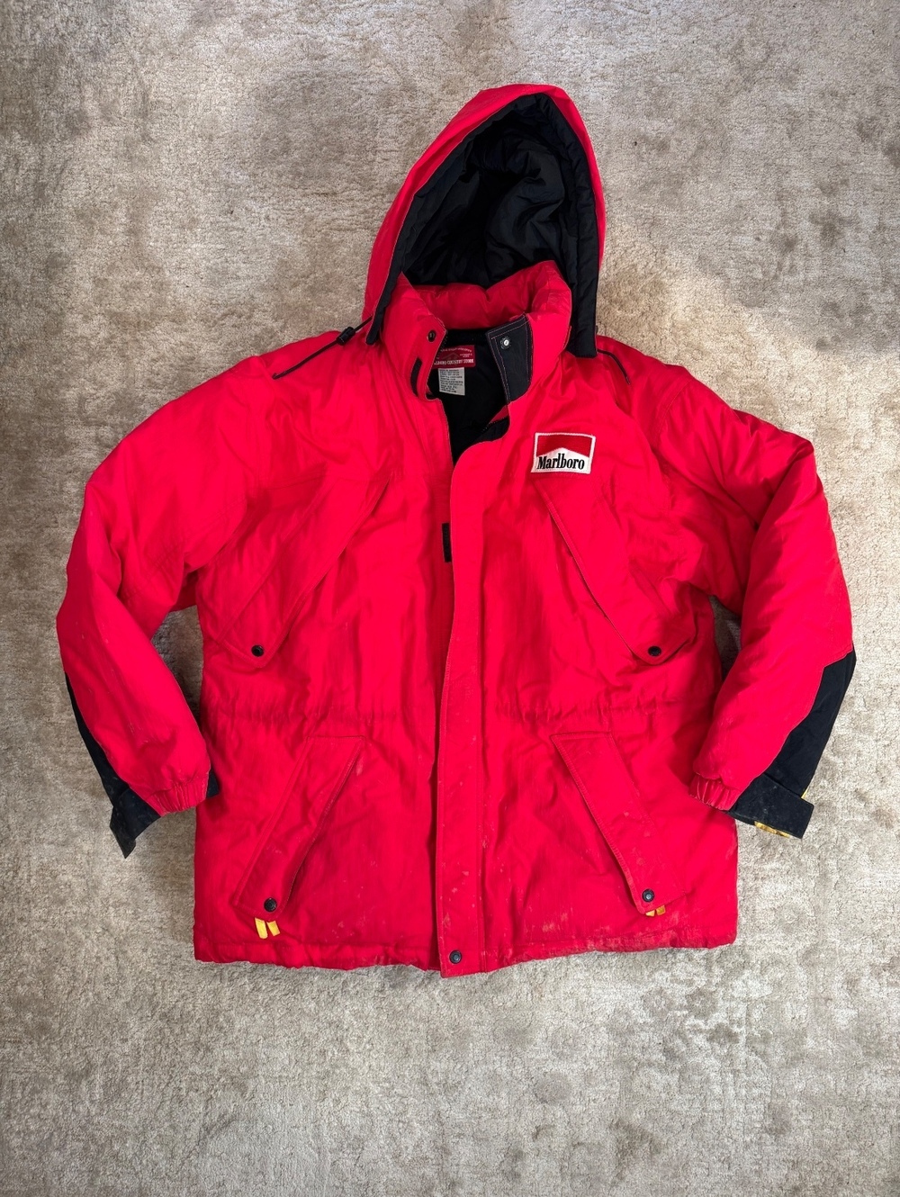 Vintage Marlboro Red Hooded Parka Jacket